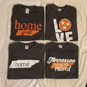 Women’s size large charcoal grey Tennessee short sleeve shirts